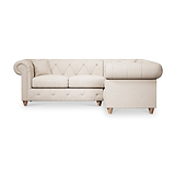 Everett Corner Sofa RH Oyster Walnut Feet from Roseland Furniture