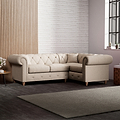 Everett Corner Sofa RH Oyster Walnut Feet from Roseland Furniture
