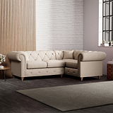 Everett Corner Sofa RH Oyster Walnut Feet from Roseland Furniture
