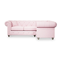 Everett Corner Sofa RH Pink Washed Oak Feet from Roseland Furniture