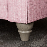 Everett Corner Sofa RH Pink Washed Oak Feet from Roseland Furniture