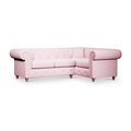 Everett Corner Sofa RH Pink Walnut Feet from Roseland Furniture