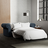 Everett 3 Seater Sofa Bed Deep Blue from Roseland Furniture