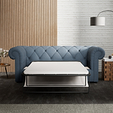 Everett 3 Seater Sofa Bed Deep Blue from Roseland Furniture
