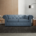 Everett 3 Seater Sofa Bed Deep Blue from Roseland Furniture