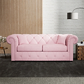 Everett 3 Seater Sofa Bed Pink from Roseland Furniture