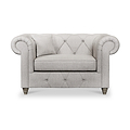 Everett Snuggler Chair Ash Washed Oak Feet from Roseland Furniture