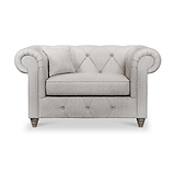 Everett Snuggler Chair Ash Washed Oak Feet from Roseland Furniture