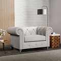 Everett Snuggler Chair Ash Washed Oak Feet from Roseland Furniture