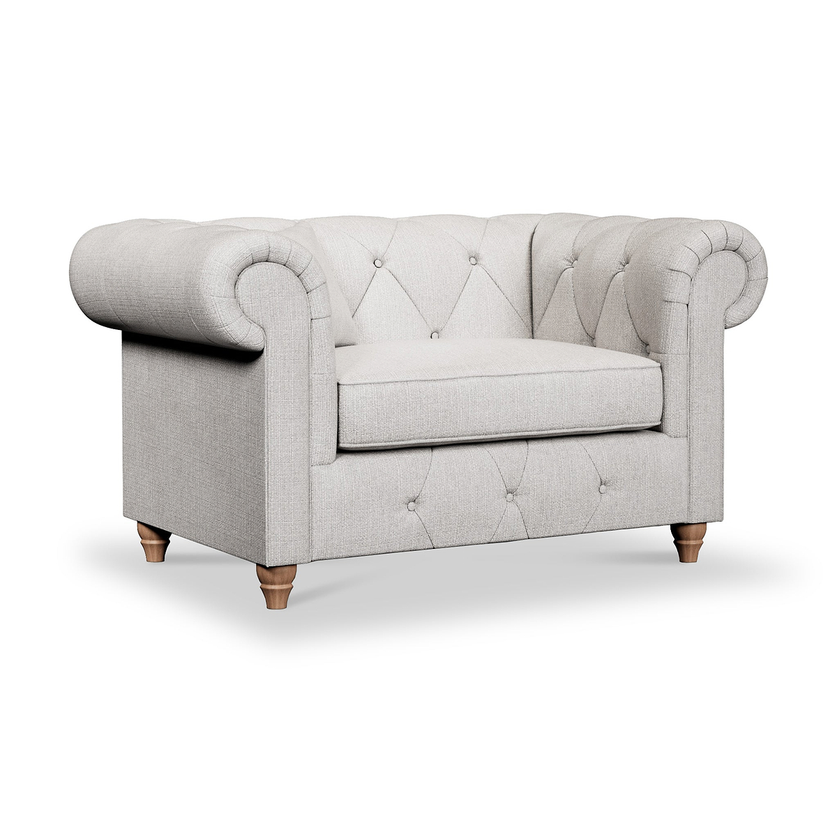 Everett Snuggler Chair Ash Walnut Feet from Roseland Furniture