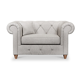 Everett Snuggler Chair Ash Walnut Feet from Roseland Furniture