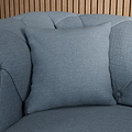 Everett Snuggler Chair Deep Blue Washed Oak Feet from Roseland Furniture