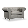 Everett Snuggler Chair Graphite Washed Oak Feet from Roseland Furniture