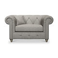 Everett Snuggler Chair Graphite Washed Oak Feet from Roseland Furniture