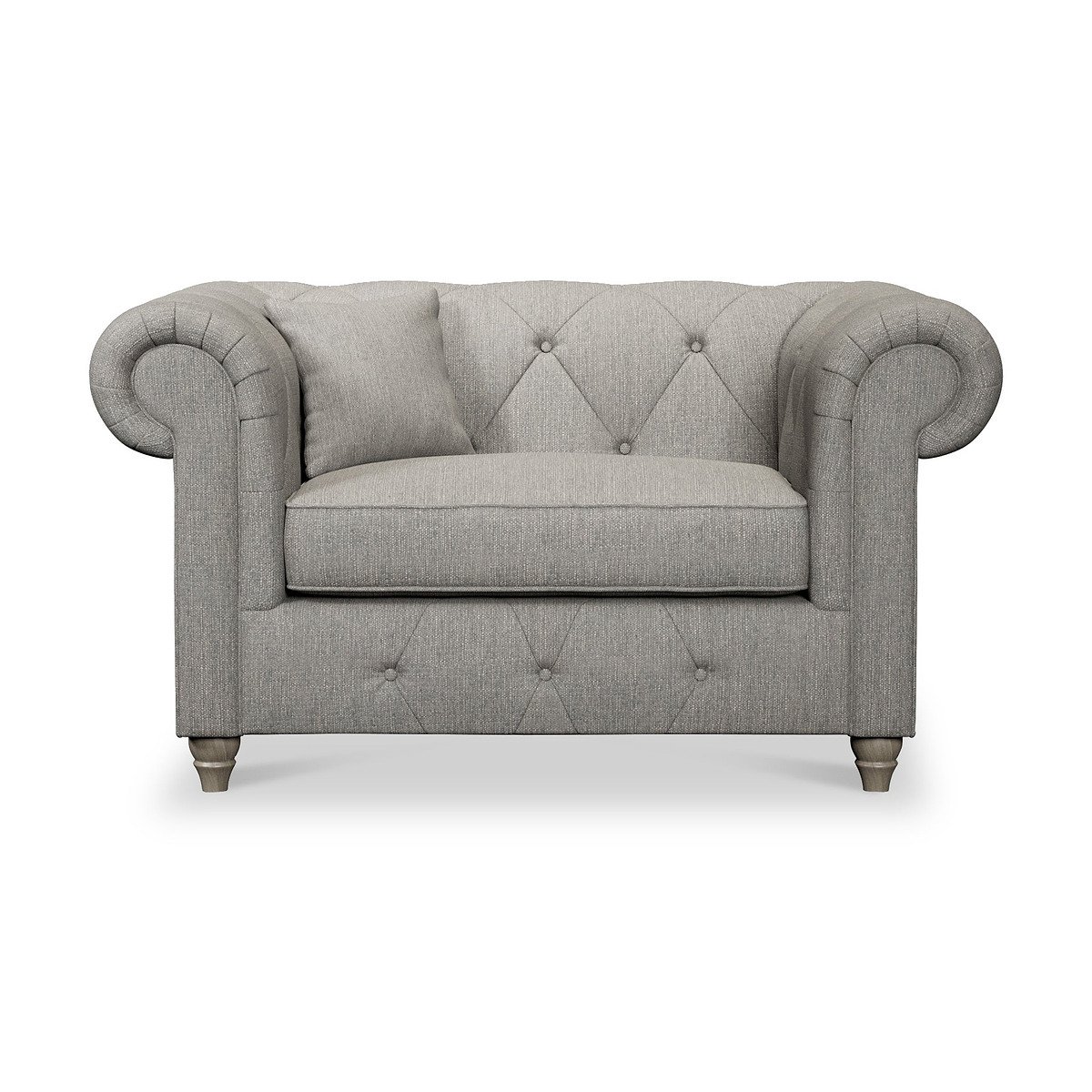 Everett Snuggler Chair Graphite Washed Oak Feet from Roseland Furniture