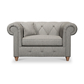 Everett Snuggler Chair Graphite Walnut Feet from Roseland Furniture