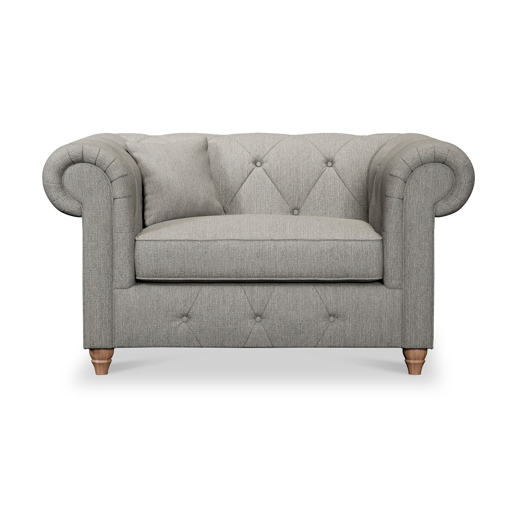 Everett Snuggler Chair Graphite Walnut Feet from Roseland Furniture