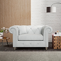 Everett Snuggler Chair Light Blue Washed Oak Feet from Roseland Furniture