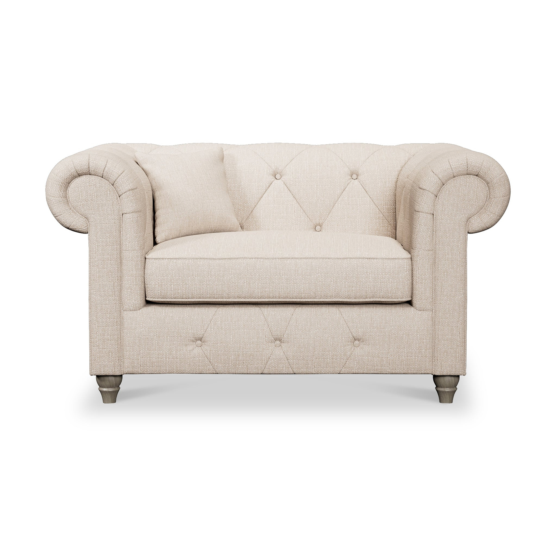 Everett Snuggler Chair Oyster Washed Oak Feet from Roseland Furniture