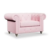 Everett Snuggler Chair Pink Washed Oak Feet from Roseland Furniture