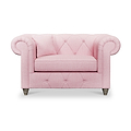 Everett Snuggler Chair Pink Washed Oak Feet from Roseland Furniture