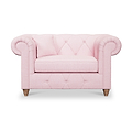 Everett Snuggler Chair Pink Walnut Feet from Roseland Furniture