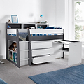 Daltrey Grey and White Single Mid Sleeper Bed