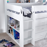Daltrey White Single Mid Sleeper Bed