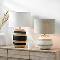 Talalla Cream and Natural Sea Grass Round Table Lamp