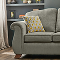Ashwood-3-seater-sofa-ochre-cushions-grey from Roseland Furniture