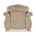 Ashwood-armchair-burnt-orange-cushions-mink from Roseland Furniture