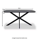 Rivelle 150cm Dining Table from Roseland Furniture