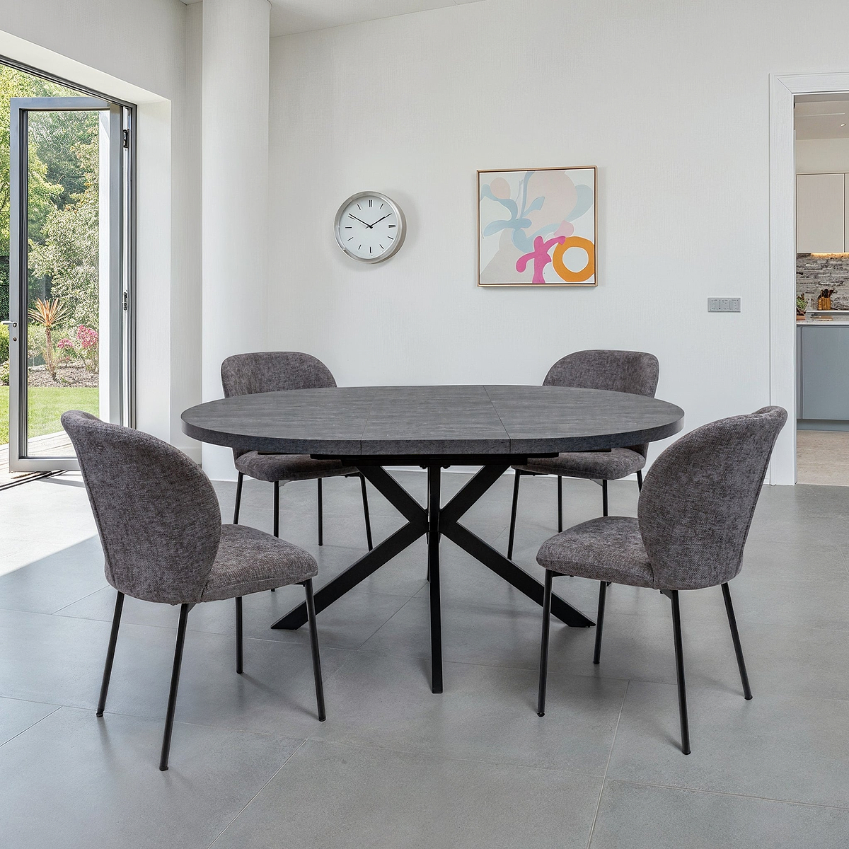 Rivelle 120 160cm Extending Round Dining Table from Roseland Furniture