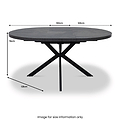 Rivelle 120 160cm Extending Round Dining Table from Roseland Furniture