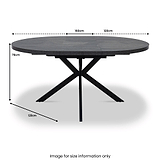 Rivelle 120 160cm Extending Round Dining Table from Roseland Furniture
