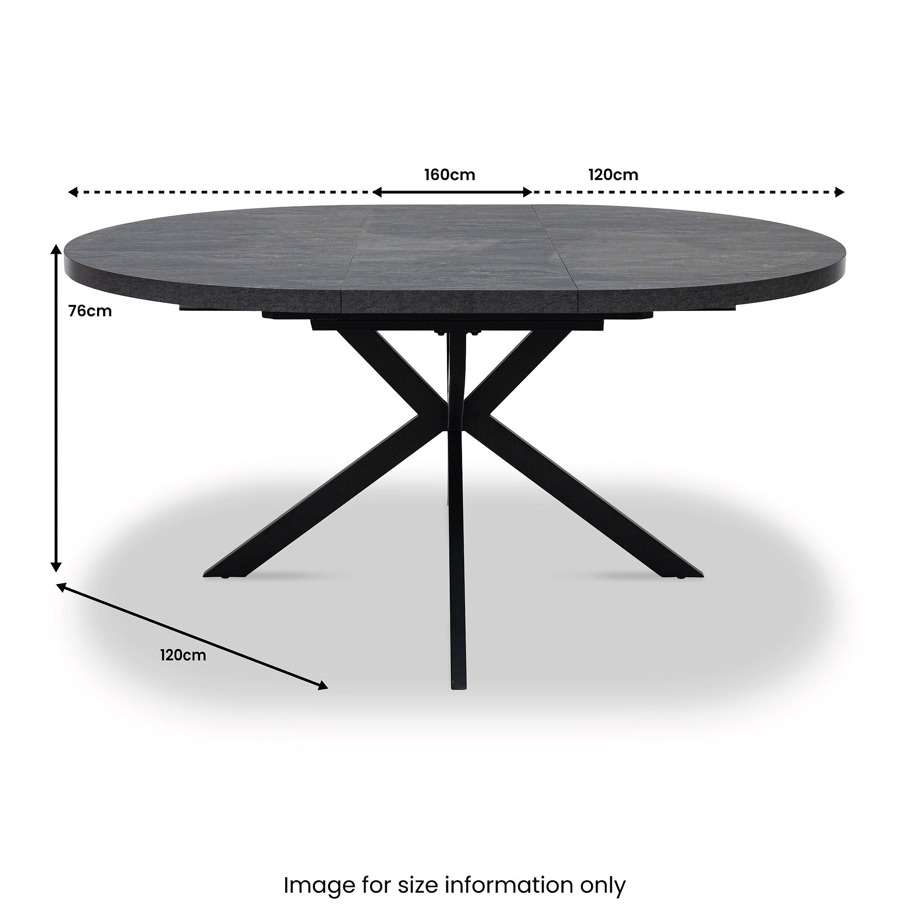 Rivelle 120 160cm Extending Round Dining Table from Roseland Furniture