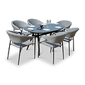 Maze Pebble Grey 6 Seat Outdoor Oval Dining Set