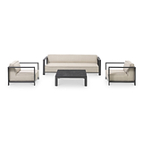 Ibiza 3 Seat Outdoor Sofa Set With Square Table from Roseland Furniture