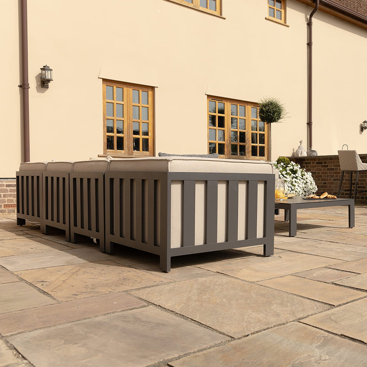 Maze Ibiza Large Outdoor Corner Sofa Set With Square Table