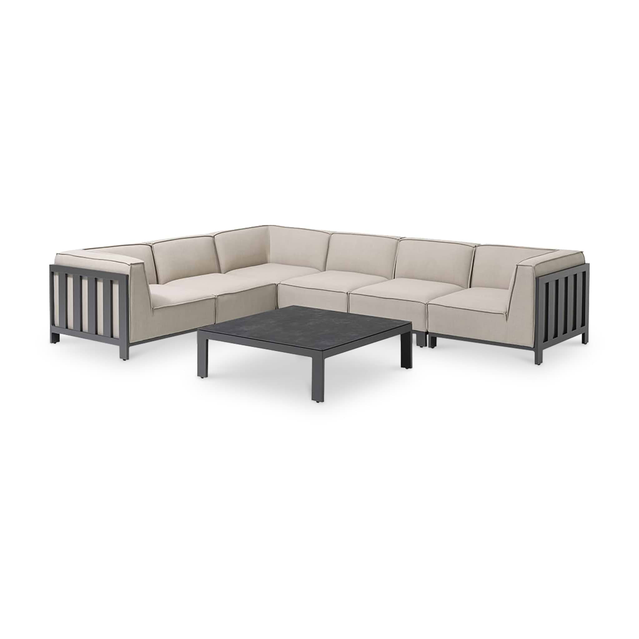 Maze Ibiza Outdoor Medium Corner Sofa Set With Square Table 