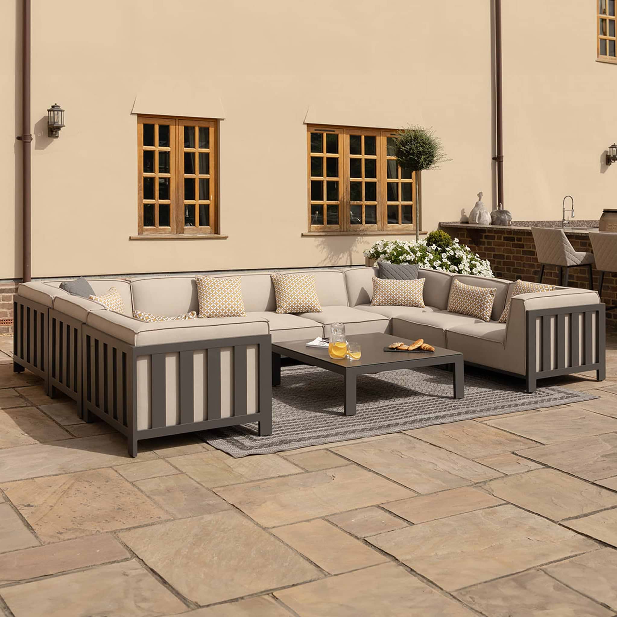 Maze Ibiza U Shape Outdoor Sofa Set With Coffee Table | Roseland