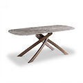 Troy Brown 180cm Sintered Stone Dining Table from Roseland