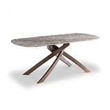 Troy Brown 180cm Sintered Stone Dining Table from Roseland