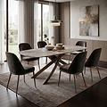 Troy Brown 180cm Sintered Stone Dining Table from Roseland