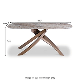 Troy Brown 180cm Sintered Stone Dining Table for dining room