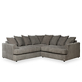 Bletchley Charcoal Jumbo Cord Corner Sofa from Roseland Furniture