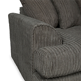 Bletchley Charcoal Jumbo Cord Corner Sofa from Roseland Furniture