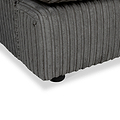 Bletchley Charcoal Jumbo Cord Corner Sofa from Roseland Furniture