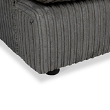 Bletchley Charcoal Jumbo Cord Corner Sofa from Roseland Furniture