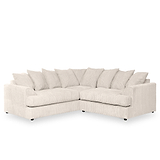 Bletchley Cream Jumbo Cord Corner Sofa from Roseland Furniture